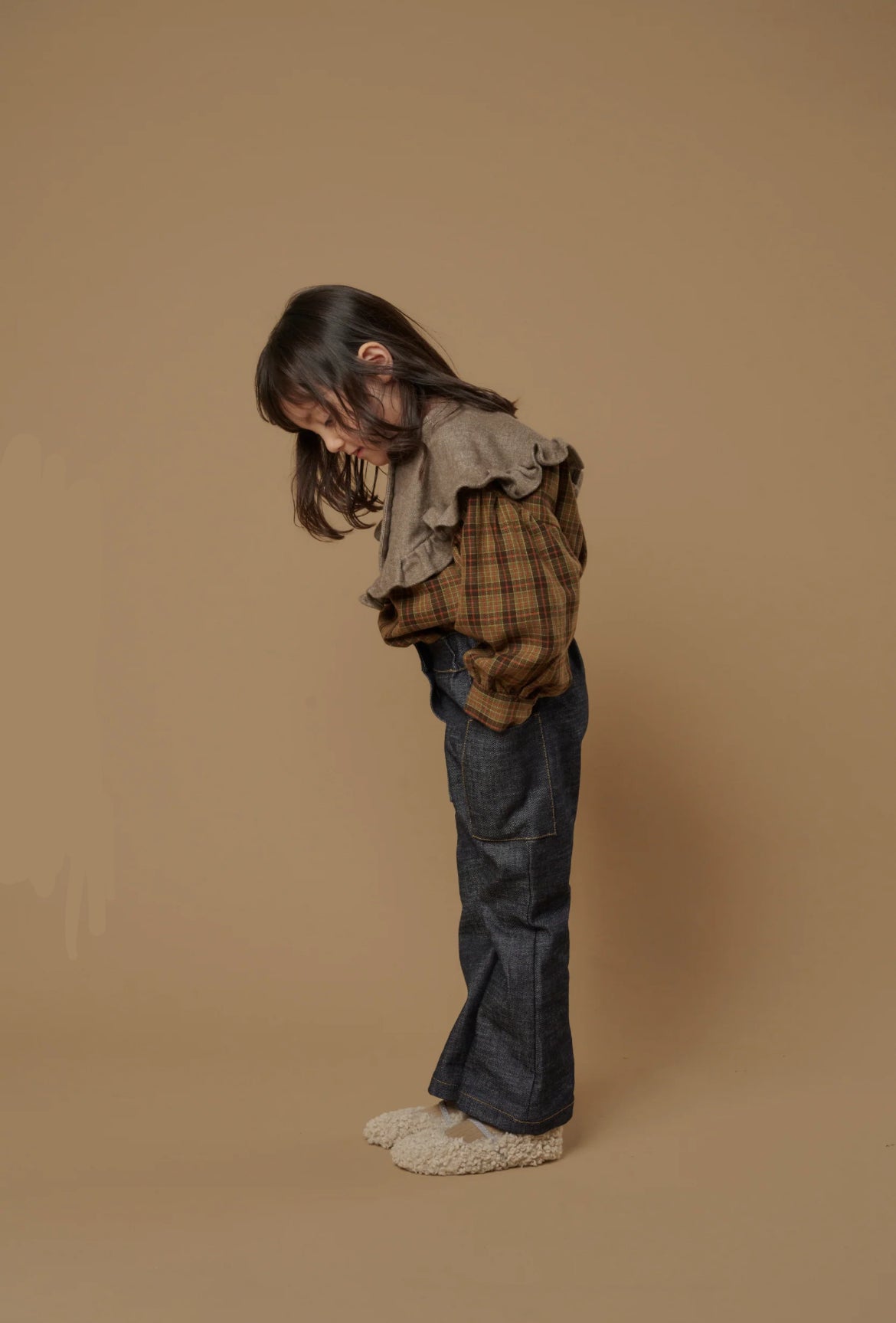 HELLO LUPO / Lacey Top - Autumn Plaid/Cocoa Wash