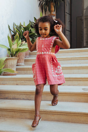 LALi / Clara Romper in Coral Crossstitch