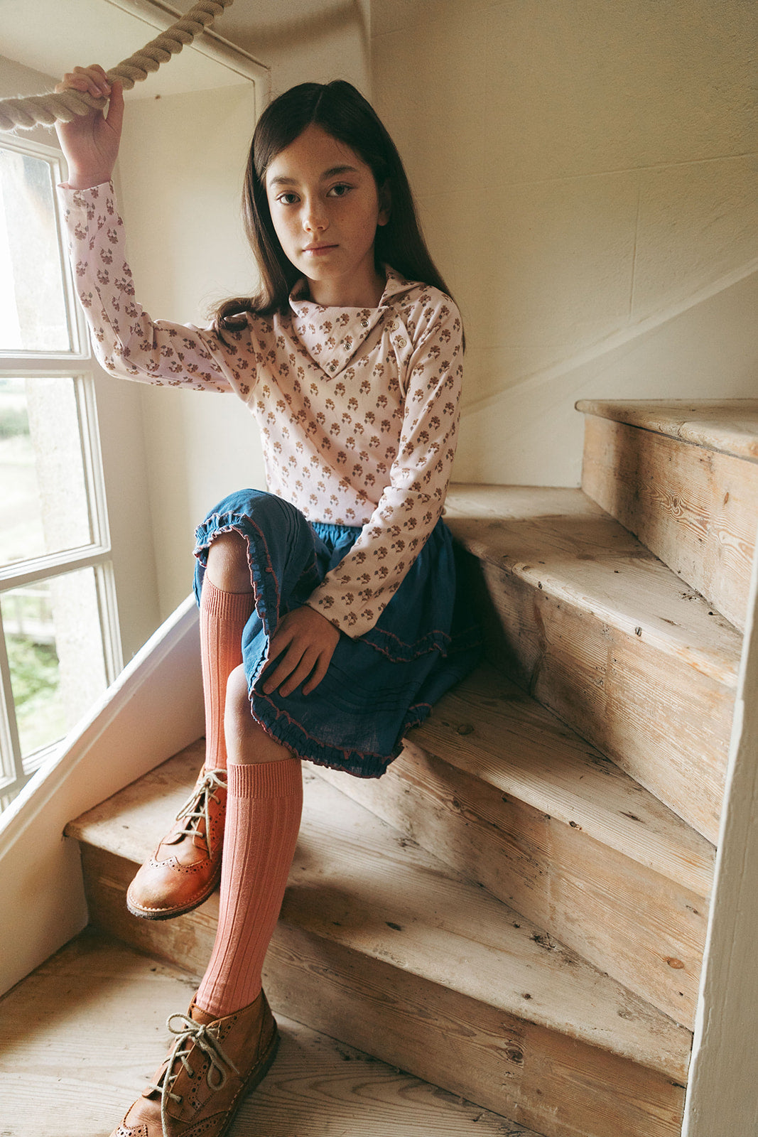 LALi / Snap Turtleneck in Textured Floral