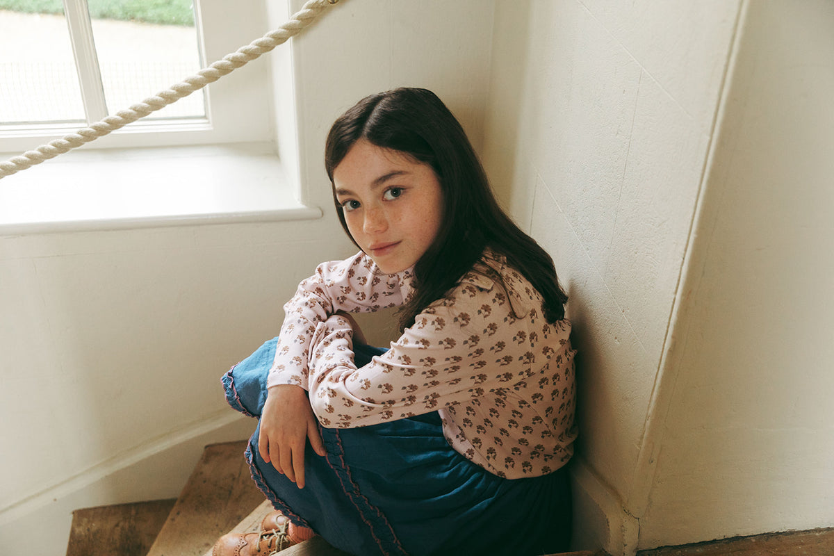 LALi / Snap Turtleneck in Textured Floral