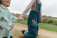 LALi / Clara Romper in Bijou Blue Embroidery