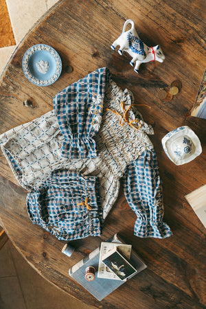 LALi /  Little Parvati Set with Bloomers in Double-Sided Yarn Dye