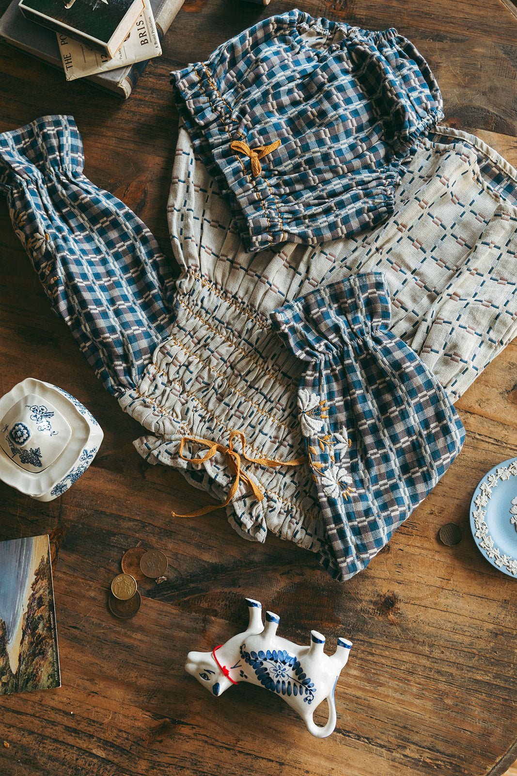 LALi /  Little Parvati Set with Bloomers in Double-Sided Yarn Dye