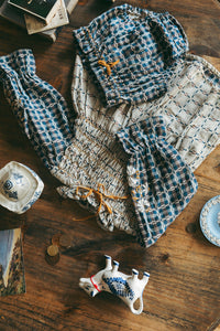 LALi /  Little Parvati Set with Bloomers in Double-Sided Yarn Dye