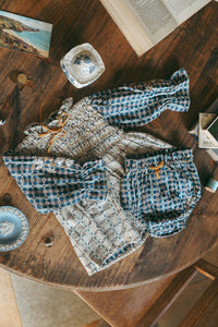 LALi /  Little Parvati Set with Bloomers in Double-Sided Yarn Dye