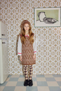 FISH & KIDS / FLOWERT KNIT DRESS