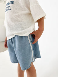 twin collective / TRICKY TRACK SHORT-LIGHT BLUE