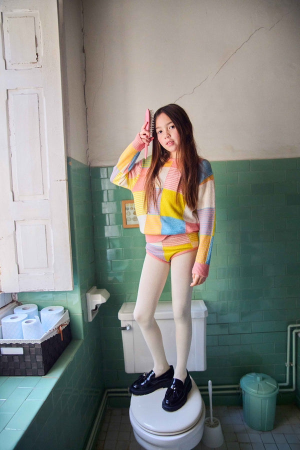 FISH & KIDS / PATCHWORK PASTELS SWEATER