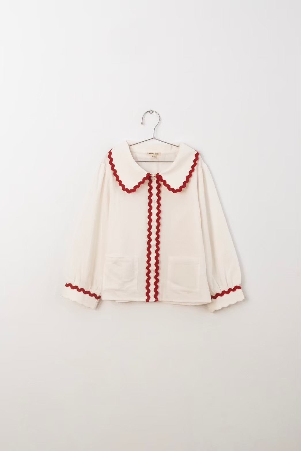 FISH & KIDS / BASIC BLOUSE WITH RED RIBBON