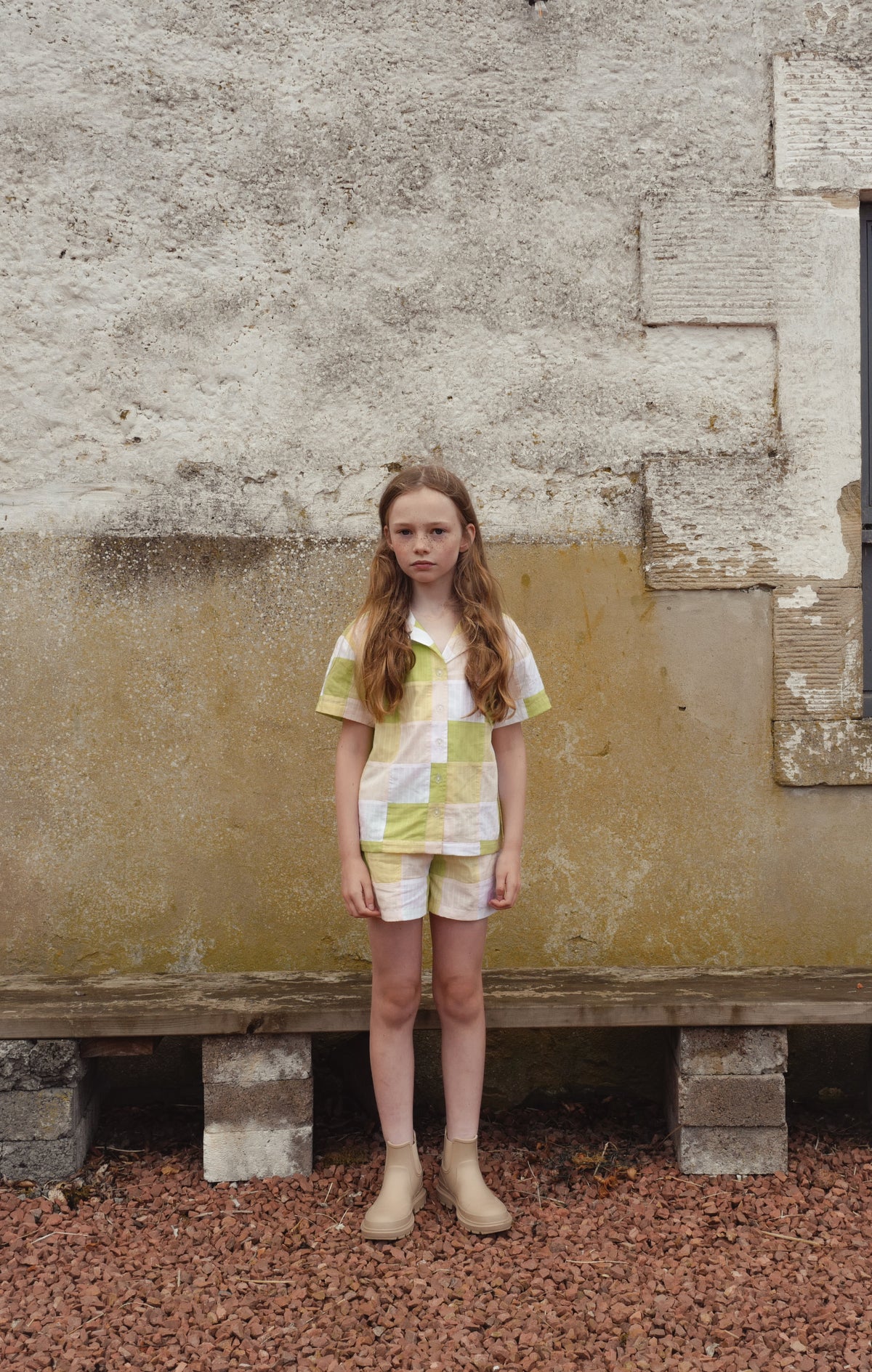 FISH & KIDS / PASTEL PATCHWORK SHIRT