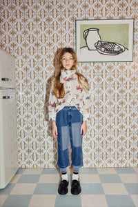 FISH & KIDS / DENIM PATCHWORK PANTS