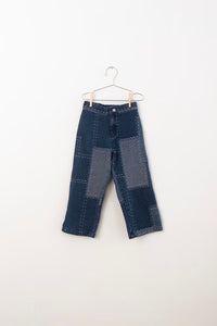 FISH & KIDS / DENIM PATCHWORK PANTS