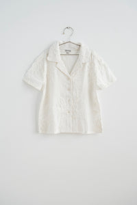 FISH & KIDS / WHITE FLOWERS SHIRT