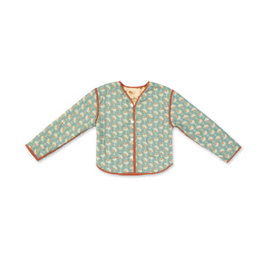 LALi / REVERSIBLE JACKET - AUTUMN FLORAL PRINT/FLAL BLOCK PRINT