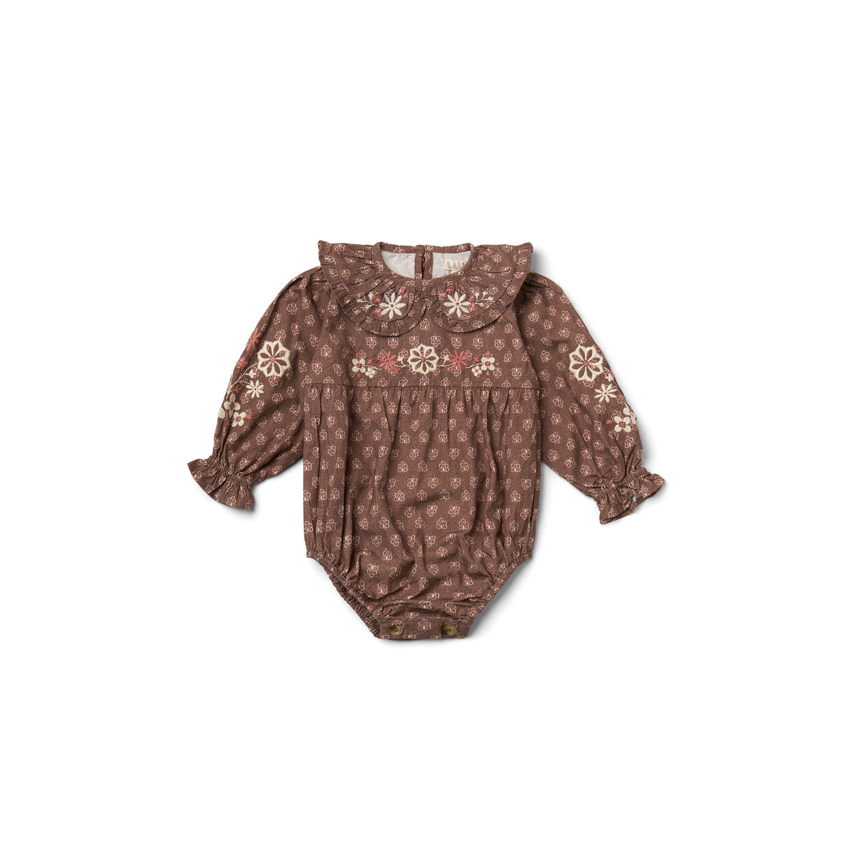 LALi /  Little Belle Romper in Brown Block Print