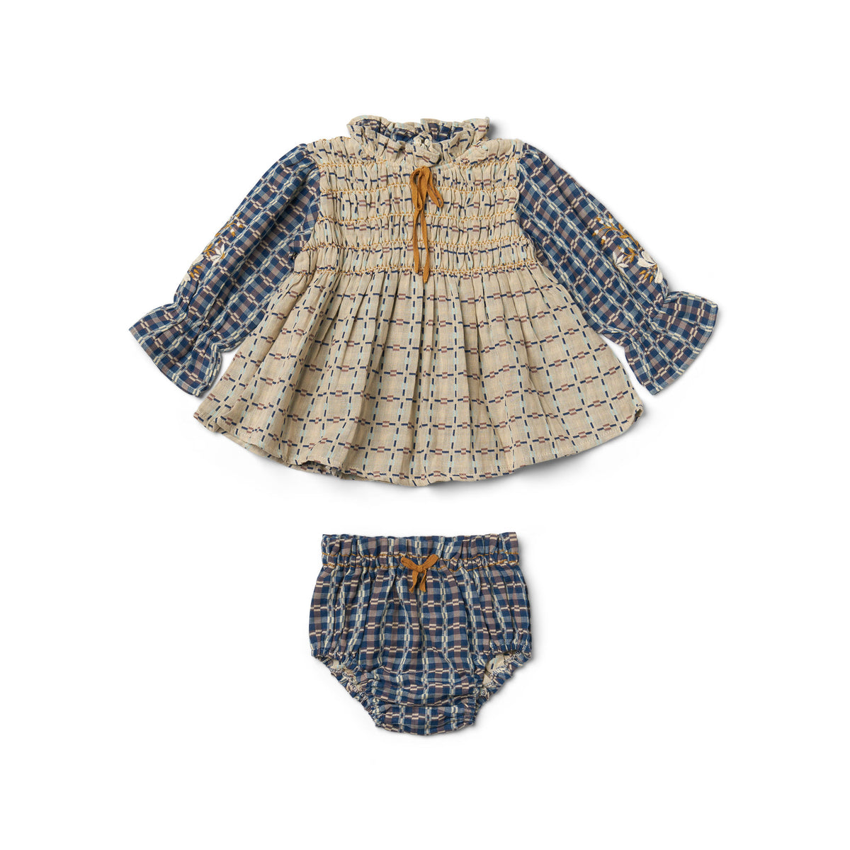 LALi /  Little Parvati Set with Bloomers in Double-Sided Yarn Dye