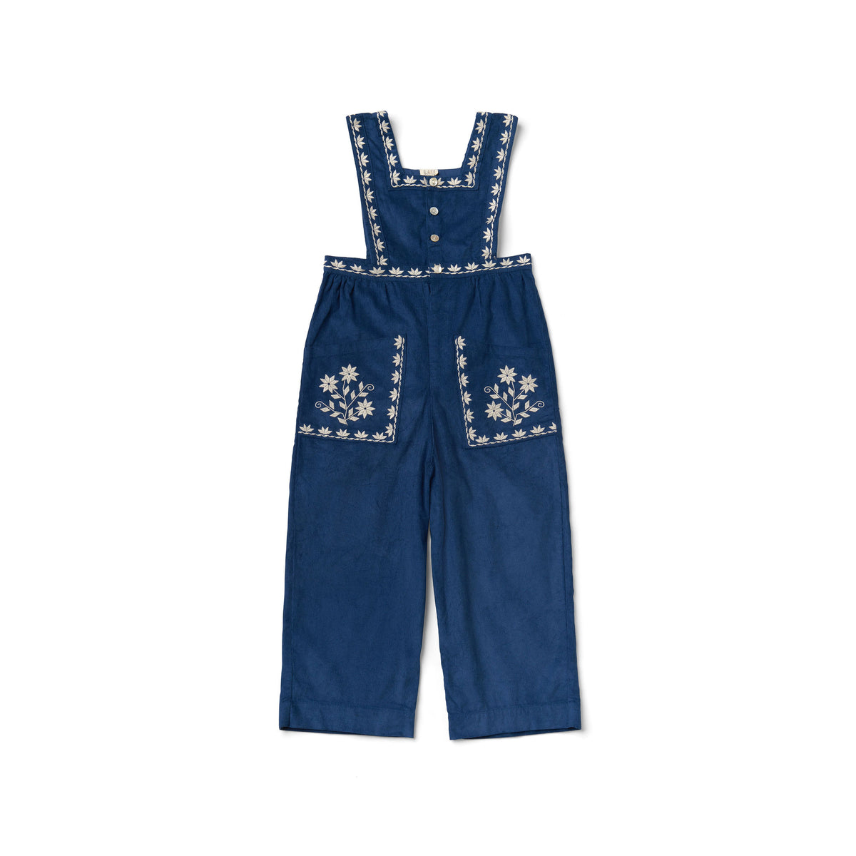 LALi / Clara Romper in Bijou Blue Embroidery
