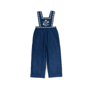 LALi / Clara Romper in Bijou Blue Embroidery