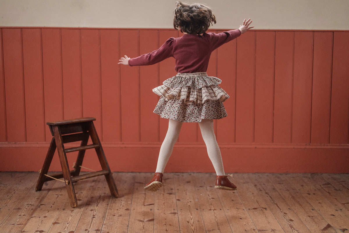 Little Cotton Clothes / Organic Pointelle T-shirt Redcurrent