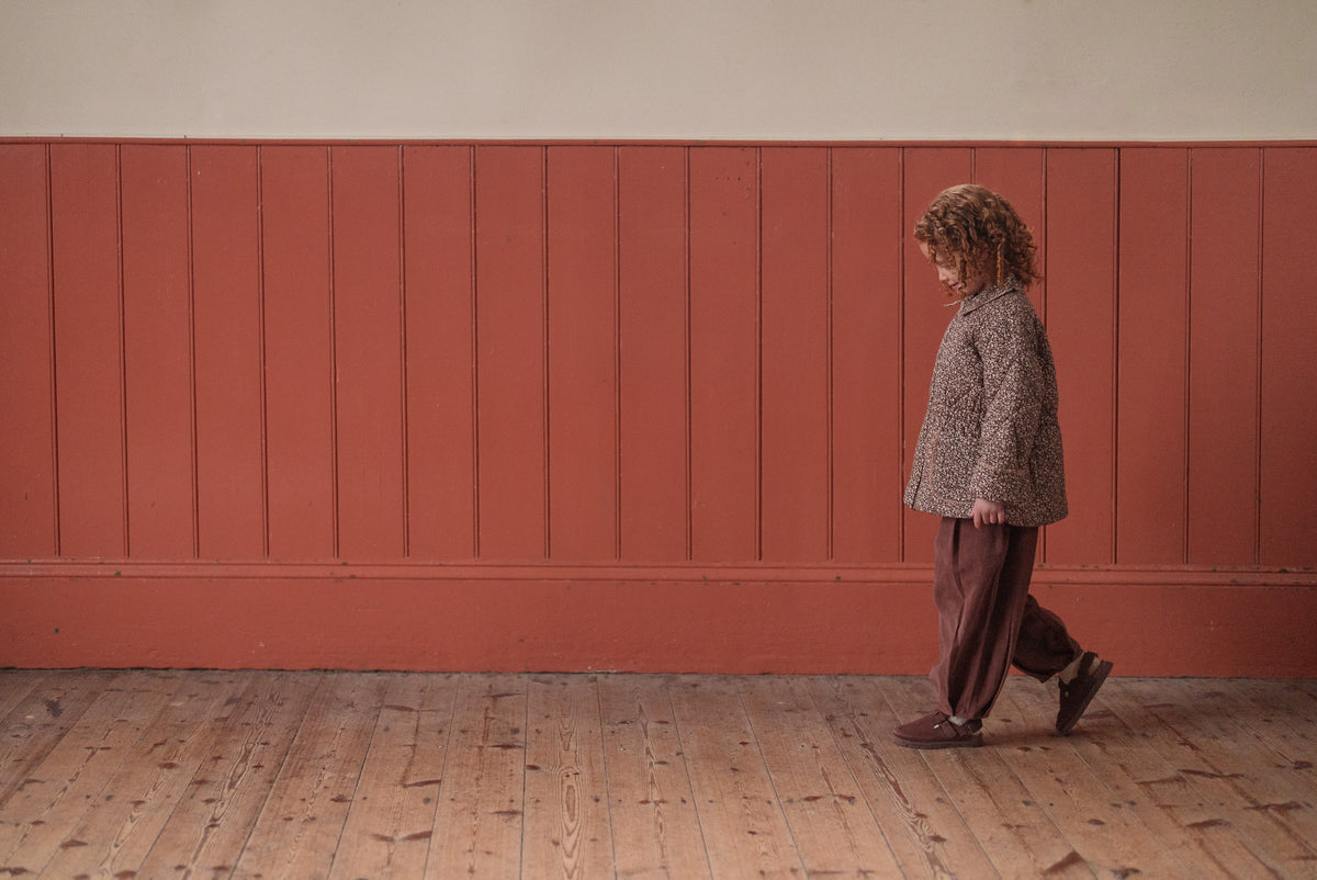 Little Cotton Clothes / Jessica Trousers Velvet in Nutmeg