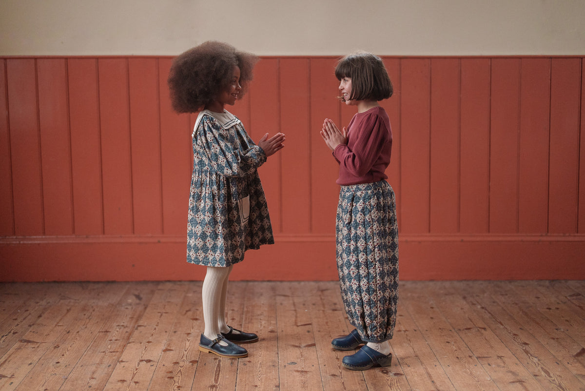 Little Cotton Clothes / Quilted Jessica Trousers Harlequin Floral