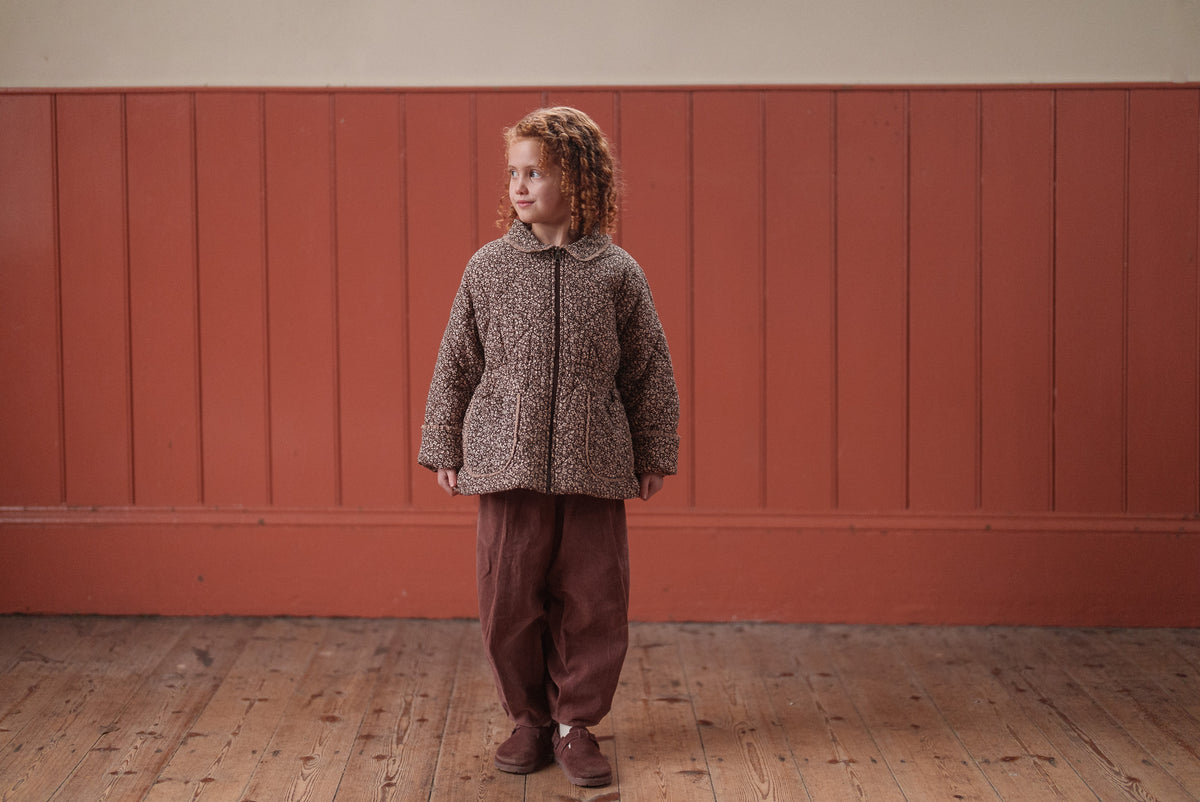 Little Cotton Clothes / Jessica Trousers Velvet in Nutmeg