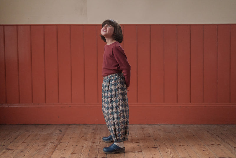 Little Cotton Clothes / Quilted Jessica Trousers Harlequin Floral