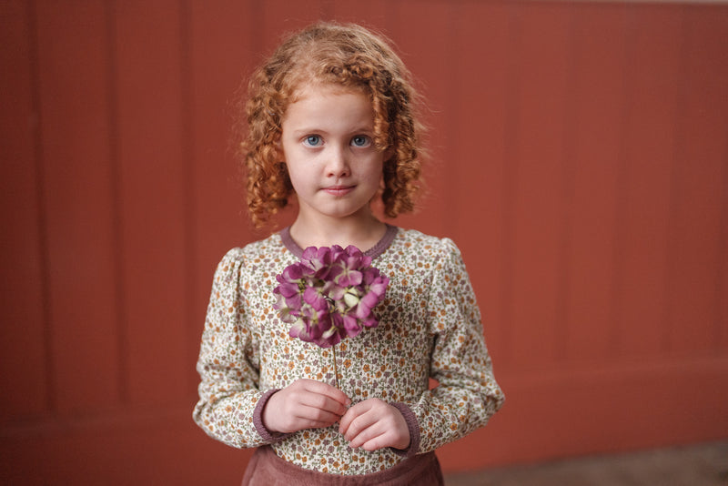 Little Cotton Clothes / Organic Pointelle T-shirt Prairie Floral