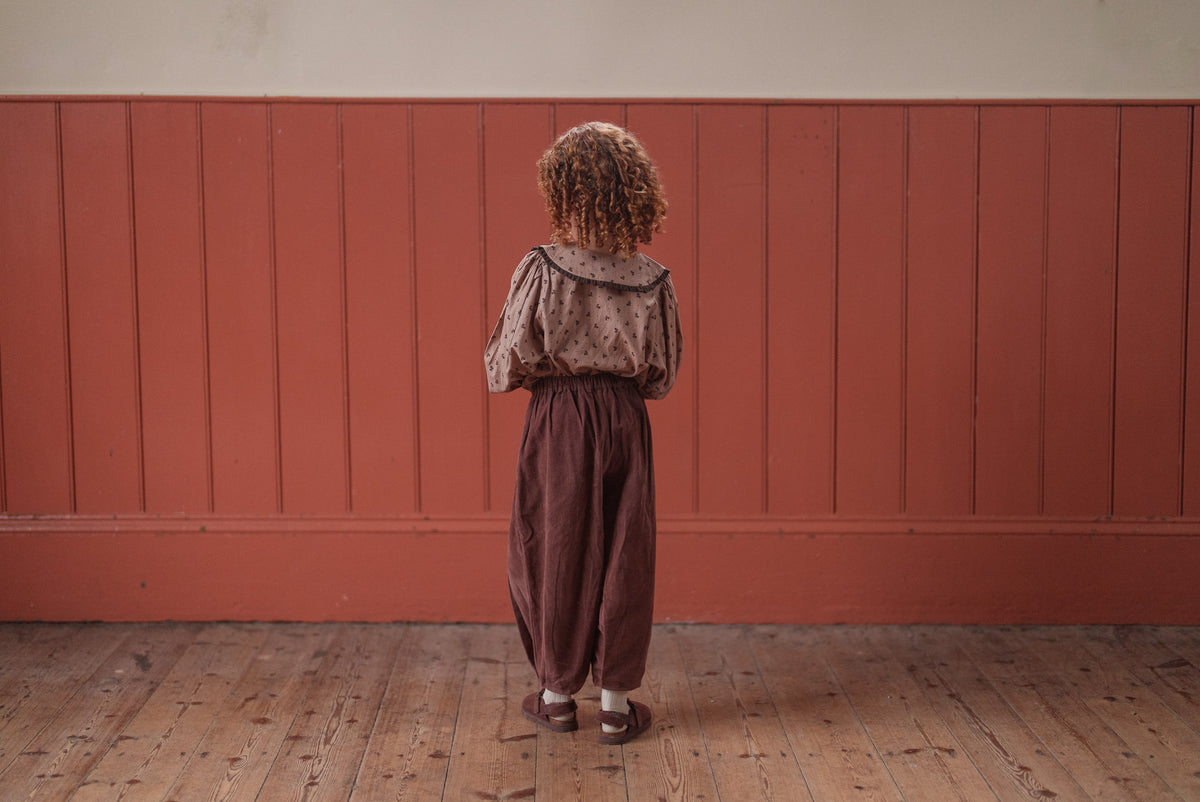 Little Cotton Clothes / Jessica Trousers Velvet in Nutmeg