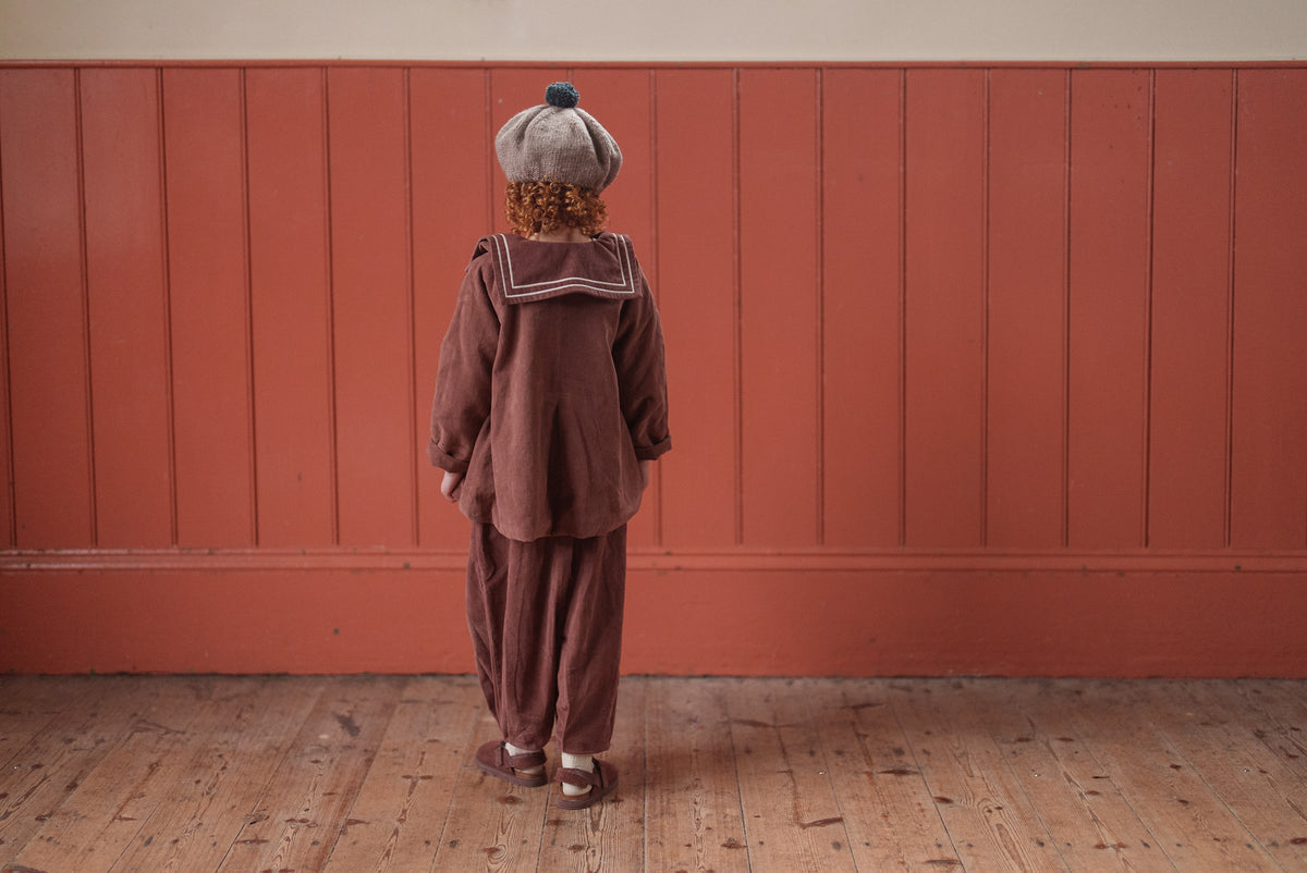 Little Cotton Clothes / Jessica Trousers Velvet in Nutmeg