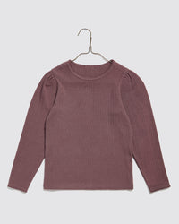 Little Cotton Clothes / Organic Pointelle T-shirt Grape