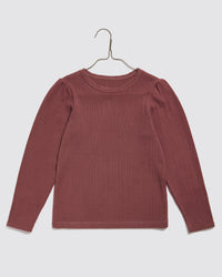 Little Cotton Clothes / Organic Pointelle T-shirt Redcurrent