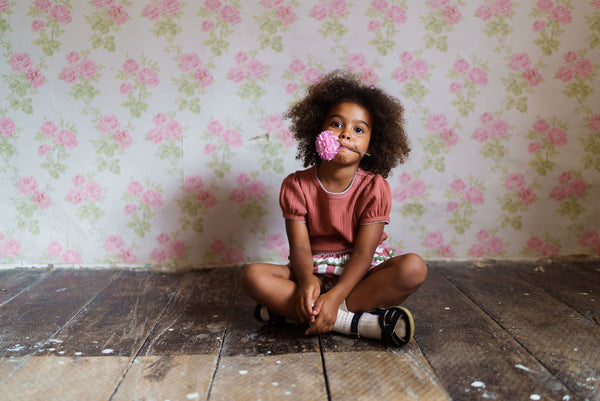 Little Cotton Clothes / Organic Pointelle T-shirt raspberry