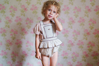Little Cotton Clothes / Dhalia Romper Straw Check