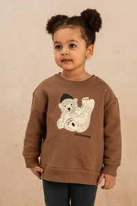 studio boheme paris /  CLASSIC SWEAT-SHIRT -MILK CHOCOLATE - one BEAR