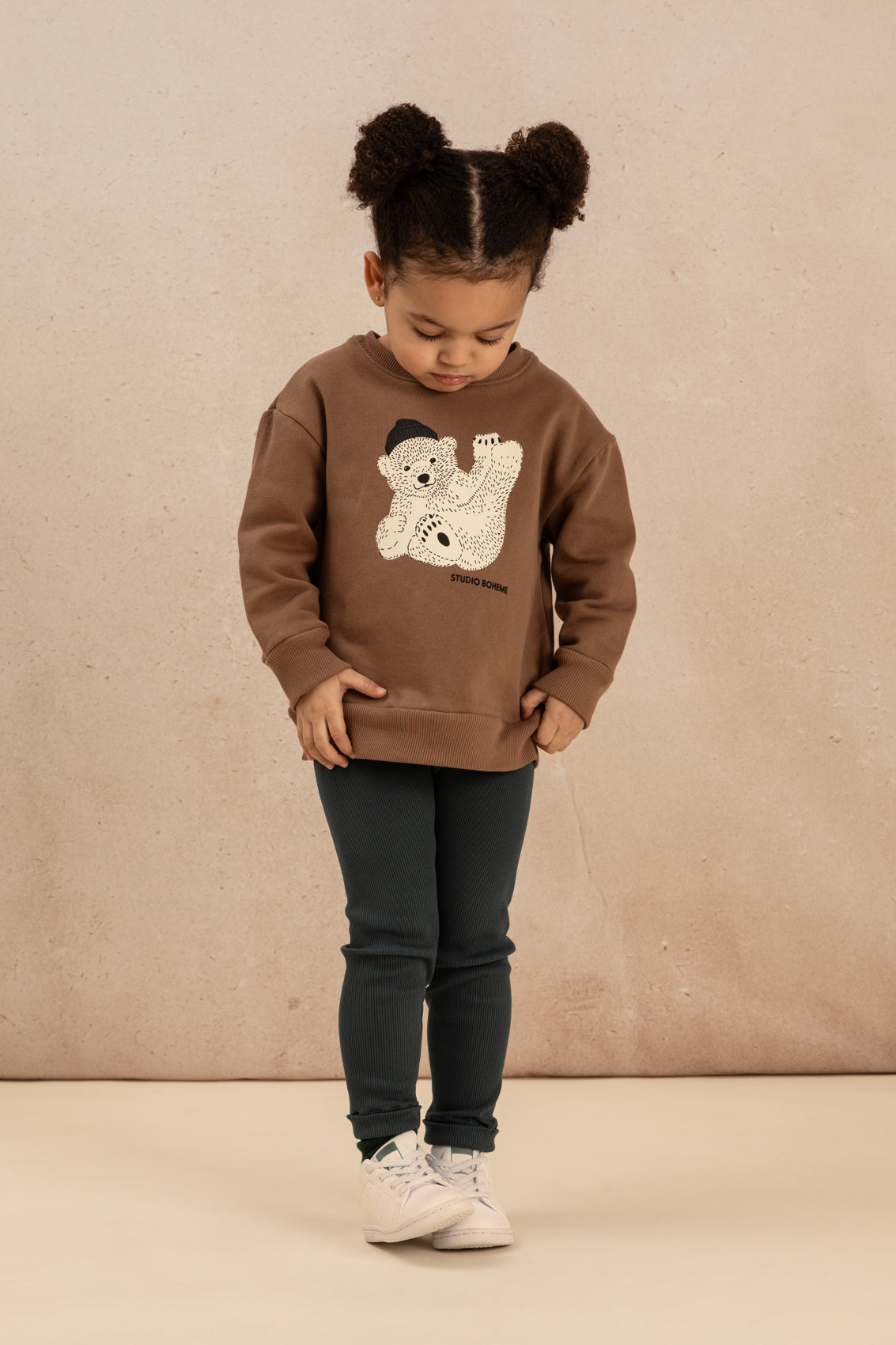 studio boheme paris /  CLASSIC SWEAT-SHIRT -MILK CHOCOLATE - one BEAR