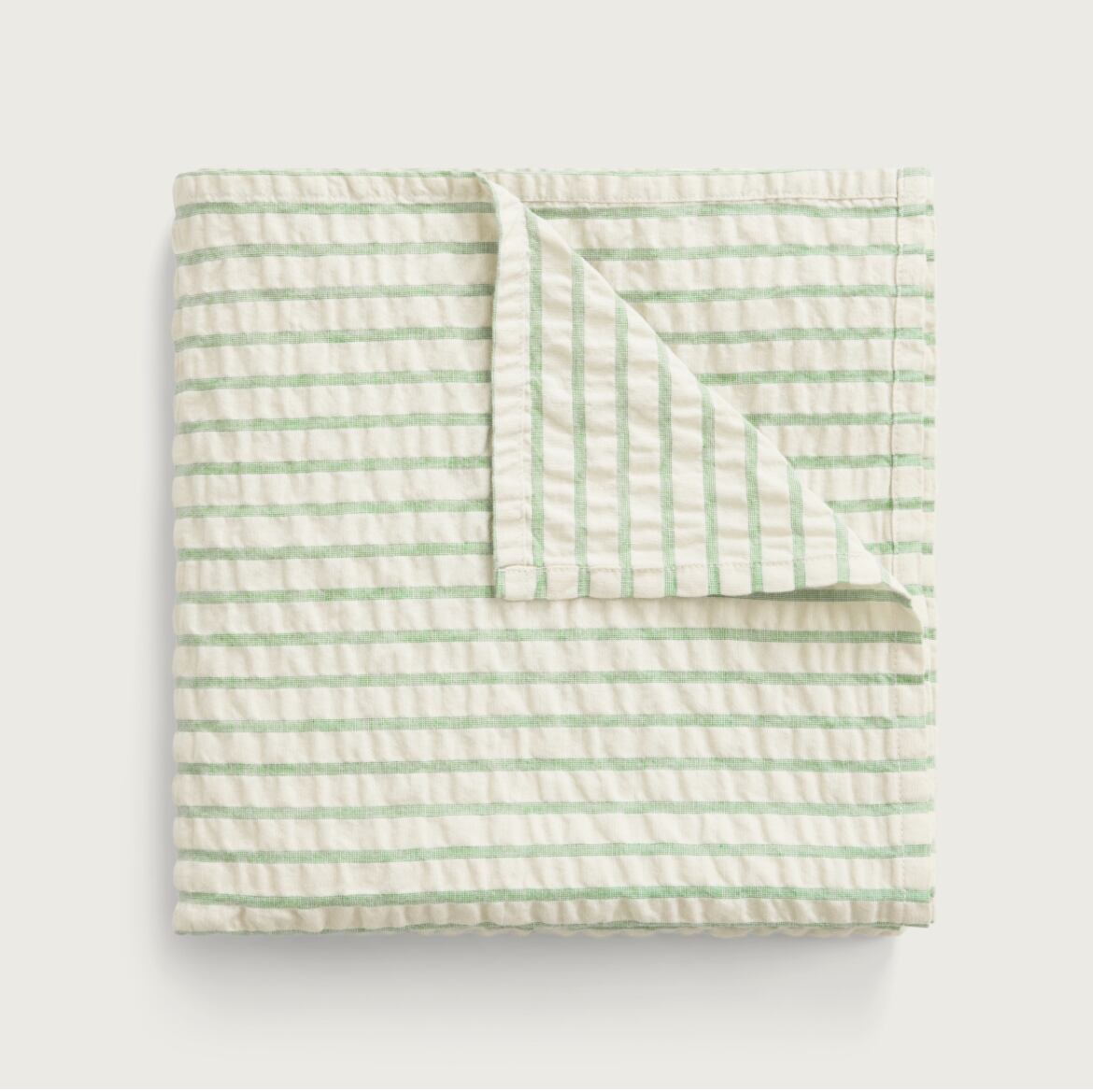 Garbo&amp;Friends / Stripe Emerald Seersucker Swaddle Blanket