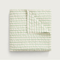 Garbo&amp;Friends / Stripe Emerald Seersucker Swaddle Blanket